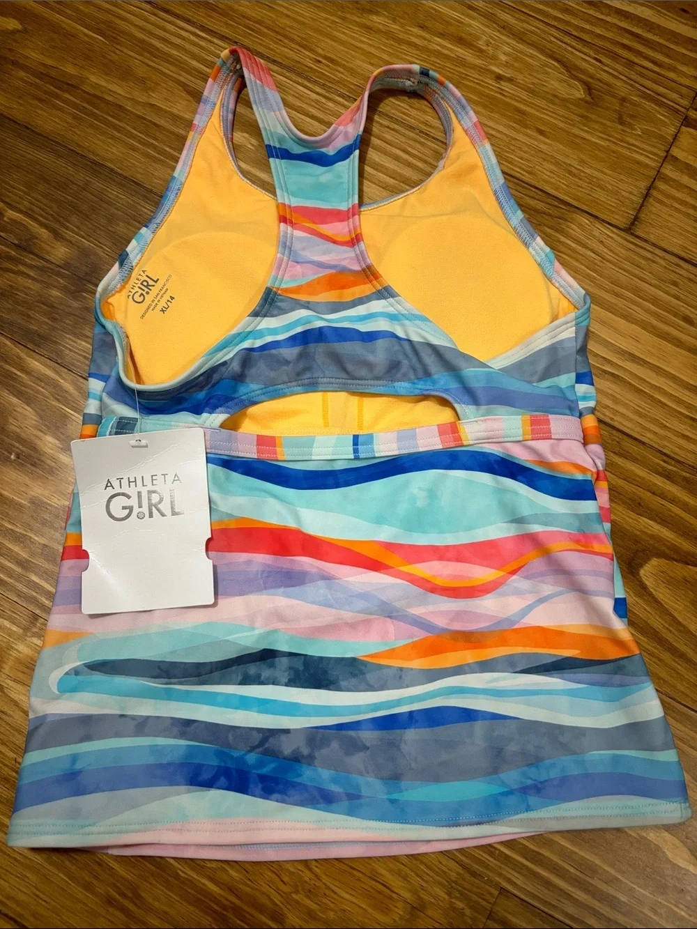 NWT Athleta Girl Wave Break Tankini Top Size XL/14